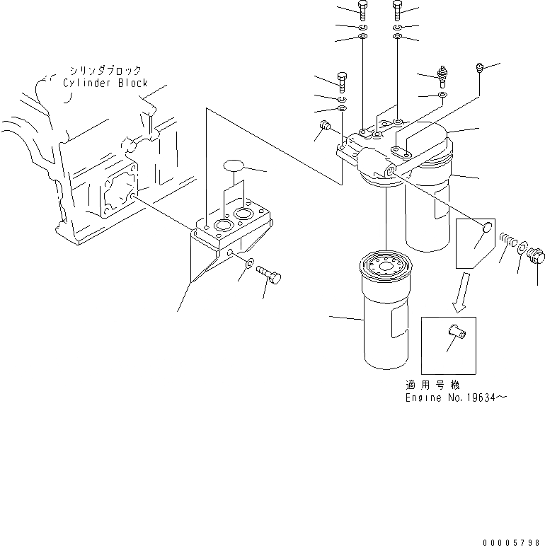 Схема запчастей Komatsu SA6D170-A-1T-7 - МАСЛ. ФИЛЬТР (С СИГНАЛИЗ-ЕЙ)(№7-7) ДВИГАТЕЛЬ