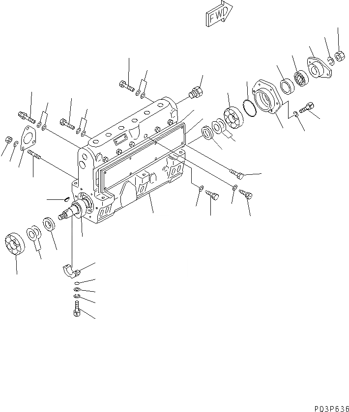 Схема запчастей Komatsu SA6D170-A-1T-7 - ТОПЛ. НАСОС (НАСОС) (/) (ВНУТР. ЧАСТИ)(№-) ДВИГАТЕЛЬ