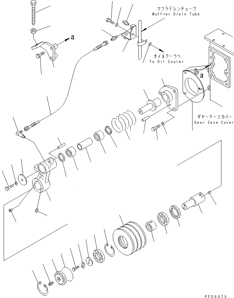 Схема запчастей Komatsu SA6D170E-2A-7D - НАТЯЖНОЙ РОЛИК (МОРОЗОУСТОЙЧИВ. СПЕЦИФИКАЦИЯ)(№7-) ДВИГАТЕЛЬ