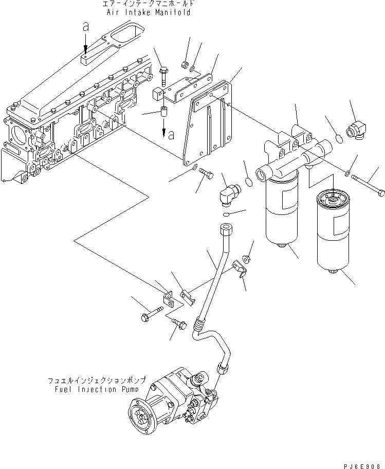 Схема запчастей Komatsu SA6D170E-3A-7 - ТОПЛИВН. ФИЛЬТР. КРЕПЛЕНИЕ (ВОДН. ОХЛАЖД-Е ТУРБОНАГНЕТАТЕЛЬ СПЕЦ-Я.)(№-7) ДВИГАТЕЛЬ