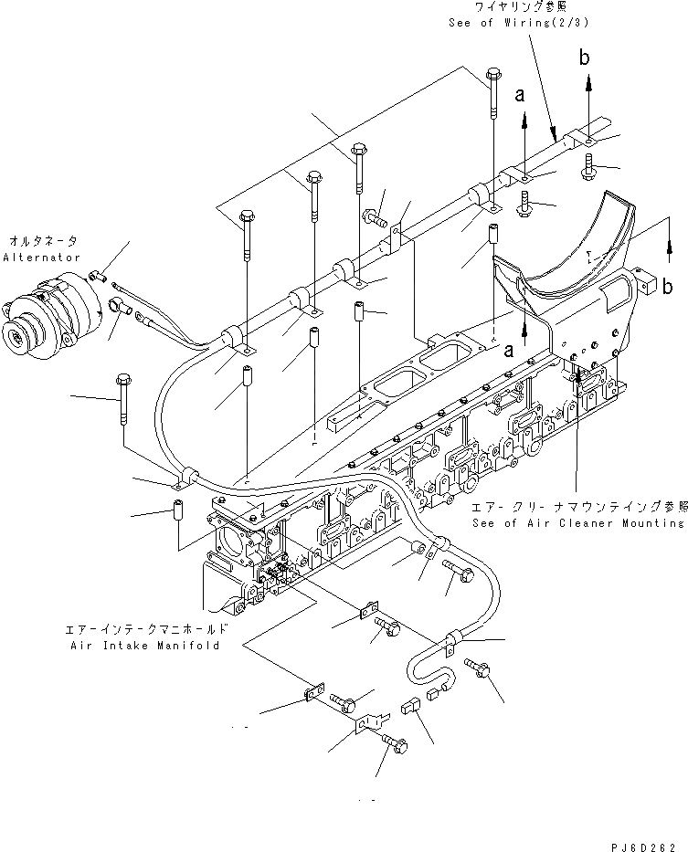 Схема запчастей Komatsu SA6D170E-3A-7 - ЭЛЕКТРОПРОВОДКА (/) (ДЛЯ ГЕНЕРАТОР A)(№-) ДВИГАТЕЛЬ