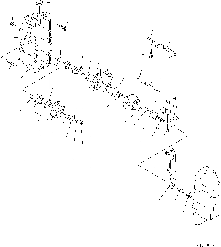 Схема запчастей Komatsu SA6D170E-2B-7 - ТОПЛ. НАСОС (РЕГУЛЯТОР) (/) (ВНУТР. ЧАСТИ)(№7-) ДВИГАТЕЛЬ