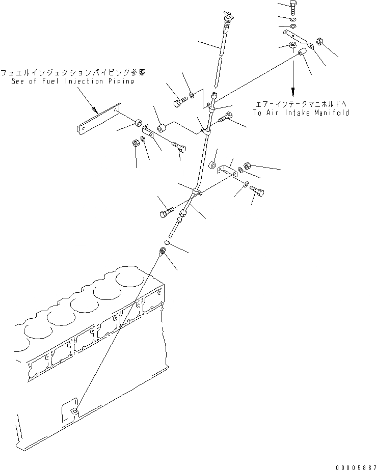 Схема запчастей Komatsu SA6D170-B-1F-7 - МАСЛЯНЫЙ ЩУП(№7-) ДВИГАТЕЛЬ