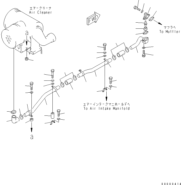 Схема запчастей Komatsu SA6D170-B-1F-7S - ЭЖЕКТОР ВЫХЛОПНЫХ ГАЗОВ (PL СПЕЦ-Я.)(№7-) ДВИГАТЕЛЬ