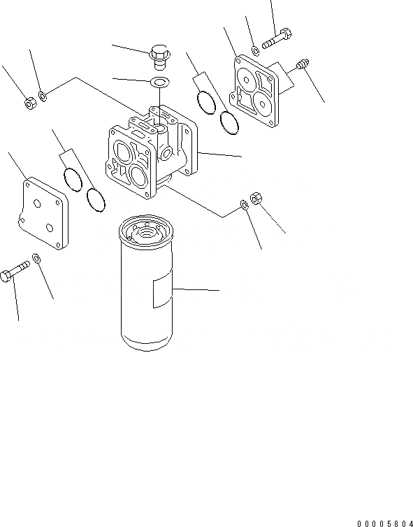 Схема запчастей Komatsu SA6D170-B-1F-7S - ПРОХОДНОЙ ФИЛЬТР (ДЛЯ LEIGHTON)(№7-) ДВИГАТЕЛЬ