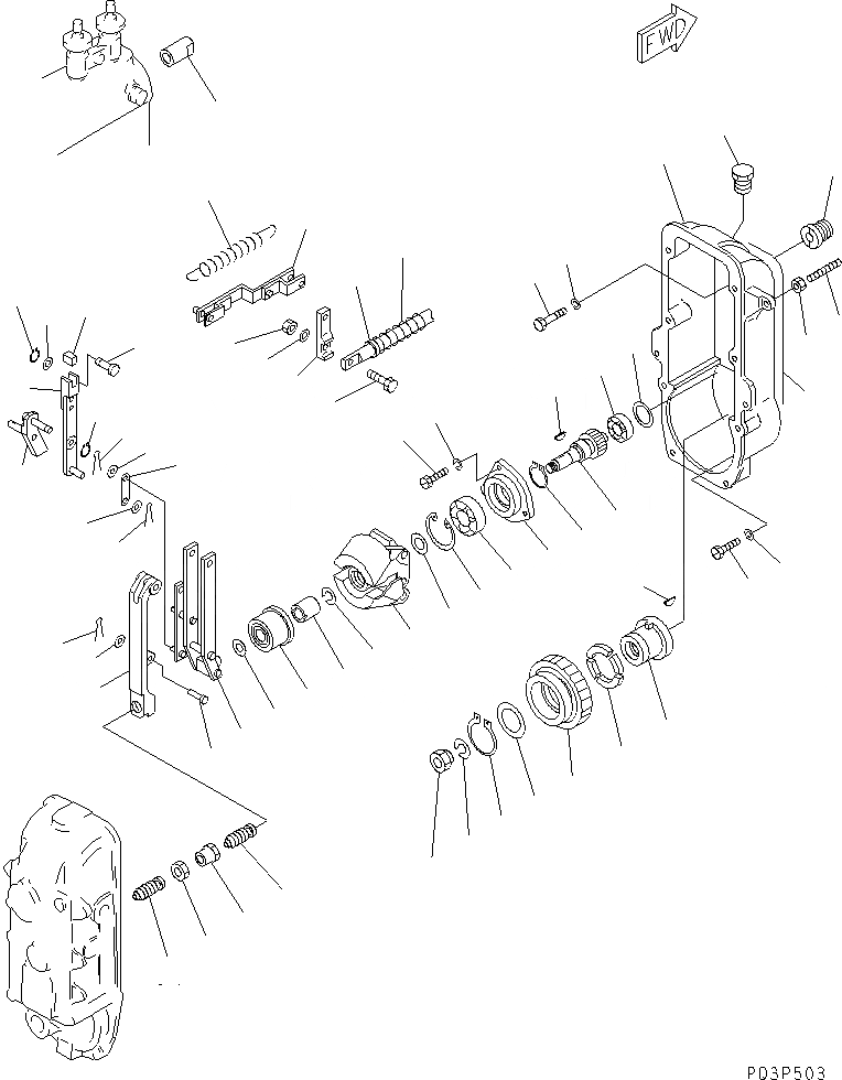 Схема запчастей Komatsu SA6D170-A-1Q-7 - ТОПЛ. НАСОС (РЕГУЛЯТОР) (/) (ВНУТР. ЧАСТИ)(№-) ДВИГАТЕЛЬ