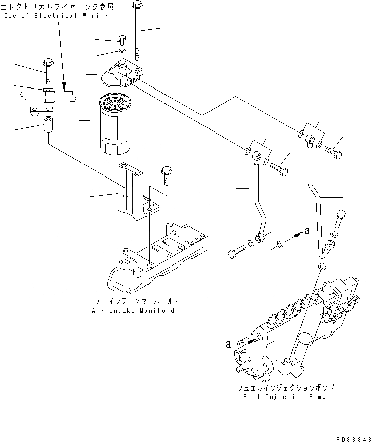 Схема запчастей Komatsu SA6D95L-1J-C - ТОПЛИВН. ФИЛЬТР. ДВИГАТЕЛЬ