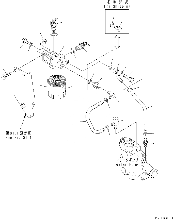 Схема запчастей Komatsu SA6D95L-1C-C - АНТИКОРРОЗ. ЭЛЕМЕНТ И ТРУБЫ(№9-) СИСТЕМА ОХЛАЖДЕНИЯ