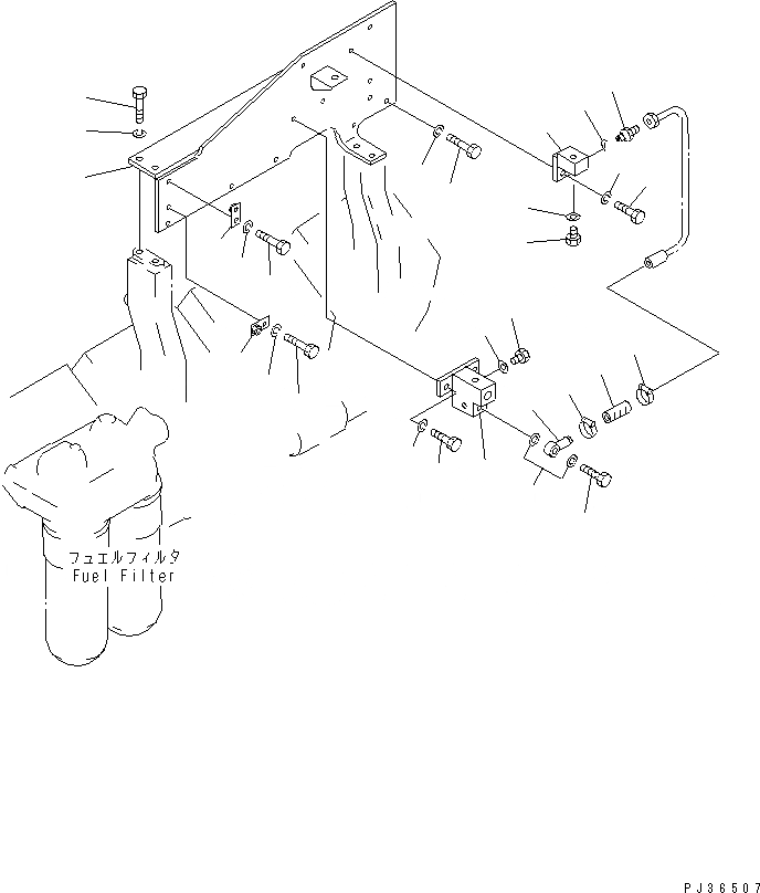 Схема запчастей Komatsu SA8V170-1C - СИСТЕМА ПОДОГРЕВА ВПУСКН. КОЛЛЕКТОРА (/)(№-) ТОПЛИВН. СИСТЕМА