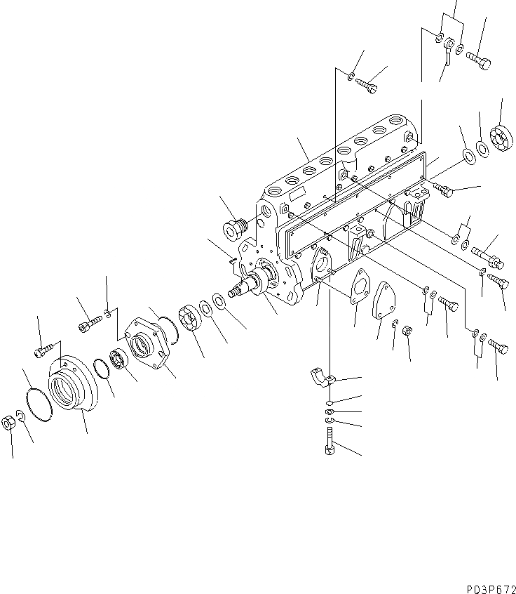 Схема запчастей Komatsu SA8V170-1C - ТОПЛ. НАСОС (НАСОС) (/)(№-) ТОПЛИВН. СИСТЕМА