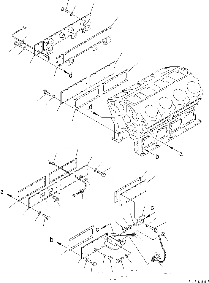 Схема запчастей Komatsu SA8V170-1B - БЛОК ЦИЛИНДРОВ КРЫШКА(-ЯC МОРОЗОУСТОЙЧИВ. СПЕЦ-Я СПЕЦ-Я.)(№9-) БЛОК ЦИЛИНДРОВ