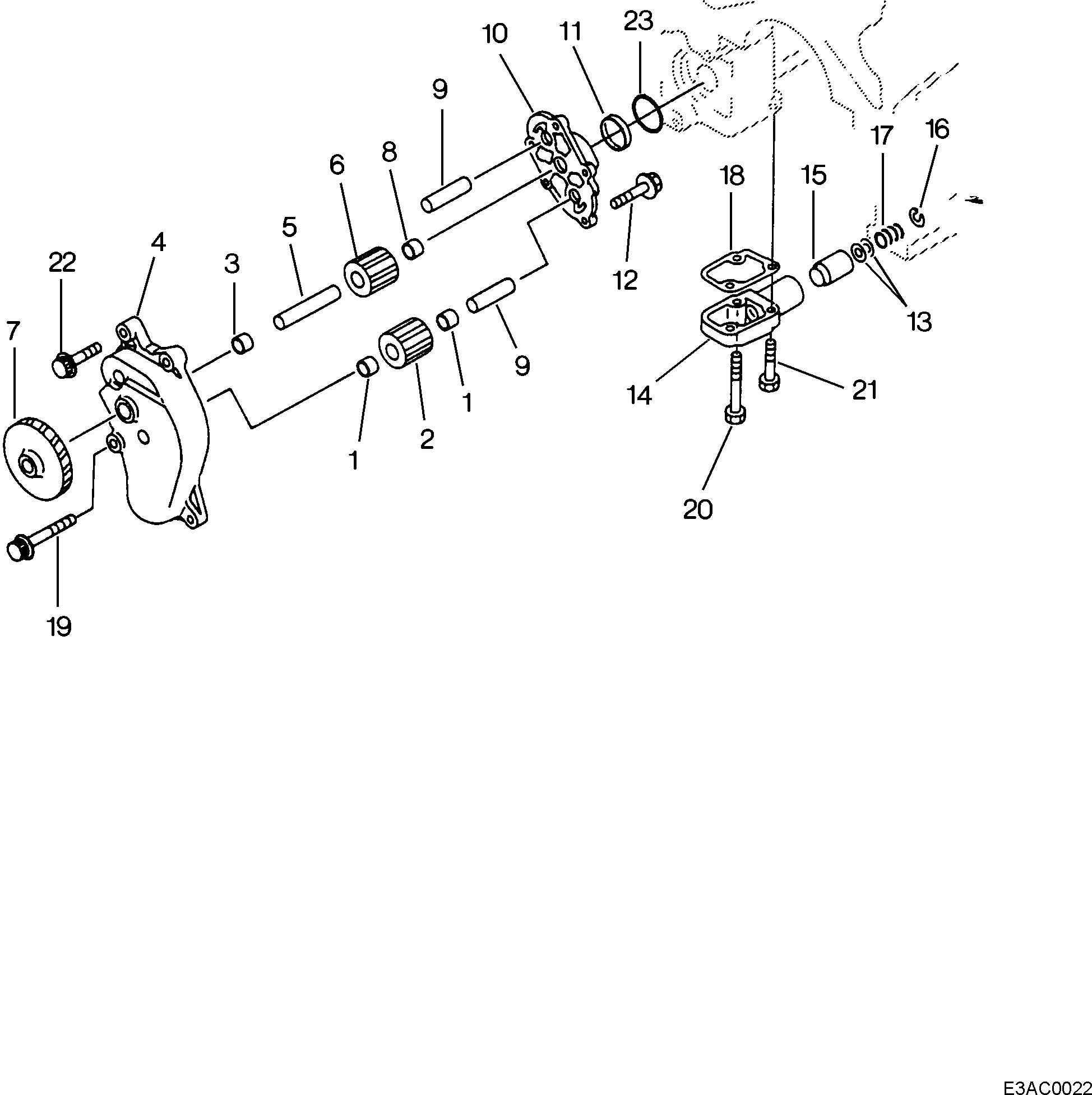 Схема запчастей Komatsu SAA12V140Z-E2-90 - СМАЗЫВ. НАСОС ДВИГАТЕЛЬ