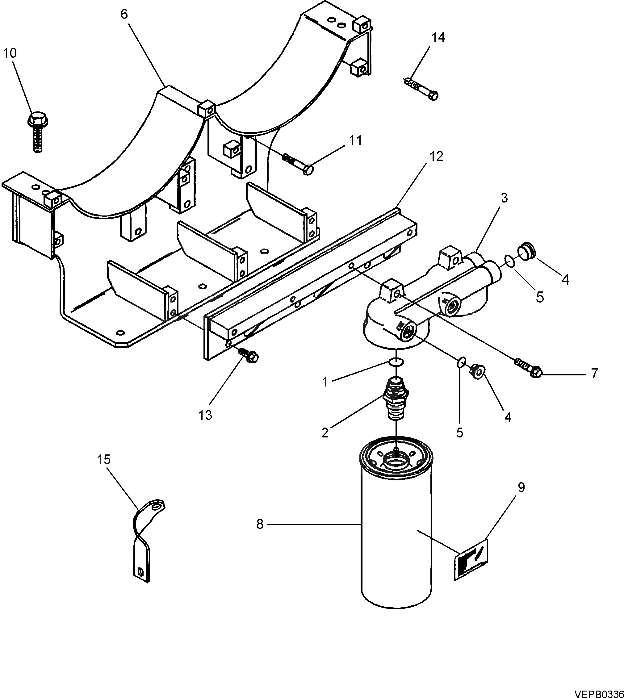 Схема запчастей Komatsu SAA12V140Z-E2-90 - ТОПЛИВН. ФИЛЬТР. И КРЕПЛЕНИЕ(№79-) ДВИГАТЕЛЬ