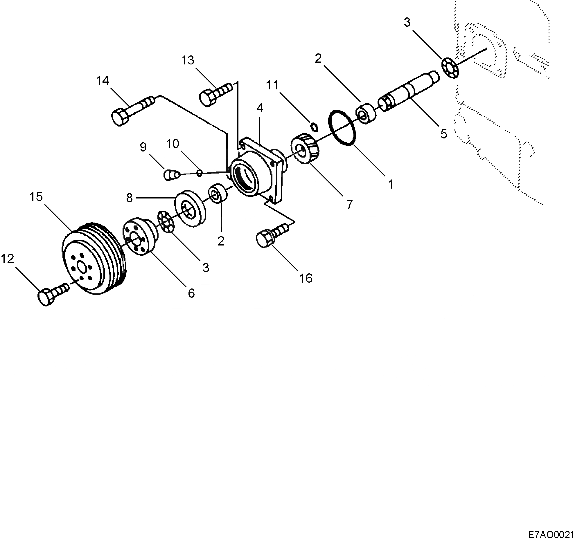 Схема запчастей Komatsu SAA12V140Z-E2-90 - ПЕРЕДН. ЗУБЧАТ. ПЕРЕДАЧА АКСЕССУАРЫ ПРИВОД ДВИГАТЕЛЬ