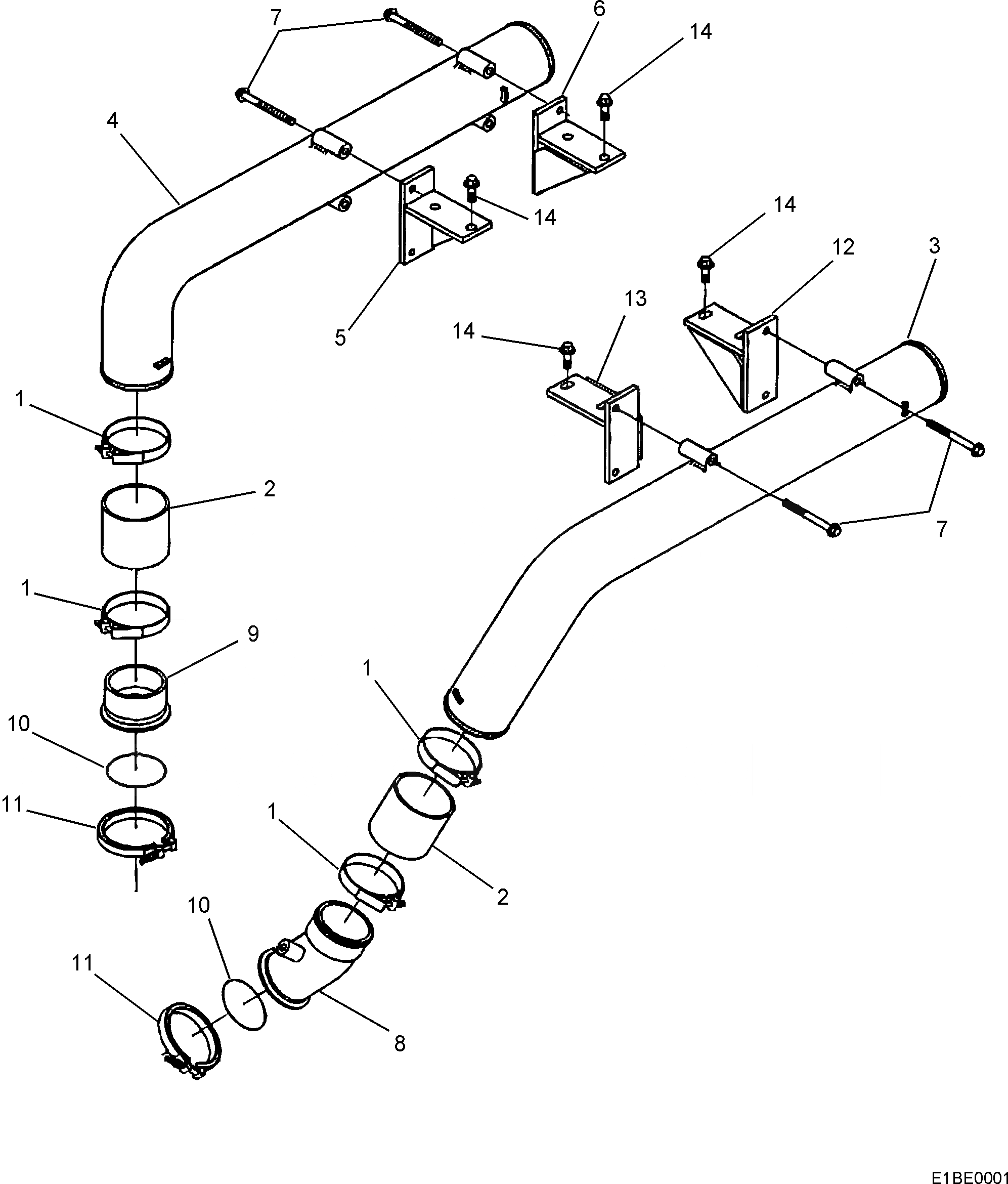 Схема запчастей Komatsu SAA12V140Z-E2-80 - ВОЗД. ПЕРЕДАЧА СОЕДИН-Е ДВИГАТЕЛЬ