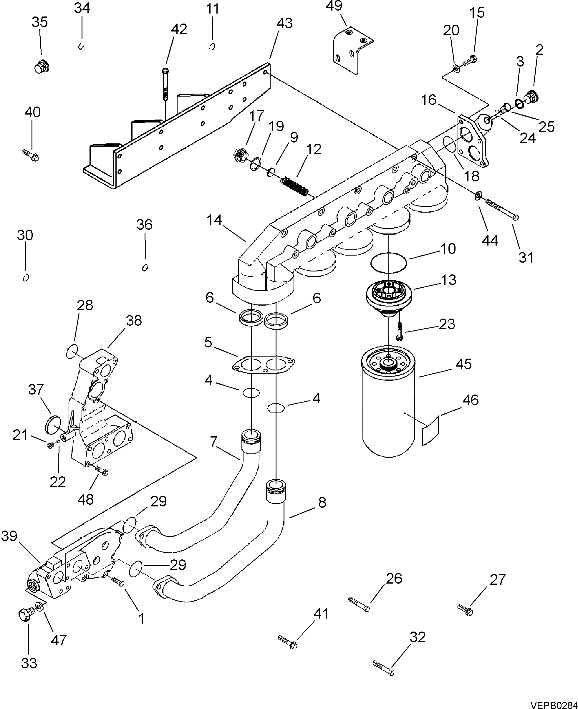 Схема запчастей Komatsu SAA12V140Z-E2-80 - МАСЛ. ФИЛЬТР ДВИГАТЕЛЬ