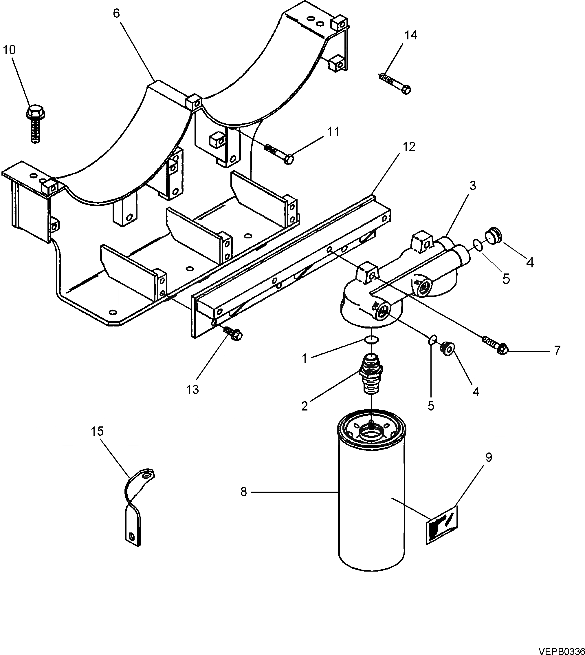 Схема запчастей Komatsu SAA12V140Z-E2-80 - ТОПЛИВН. ФИЛЬТР. И КРЕПЛЕНИЕ ДВИГАТЕЛЬ