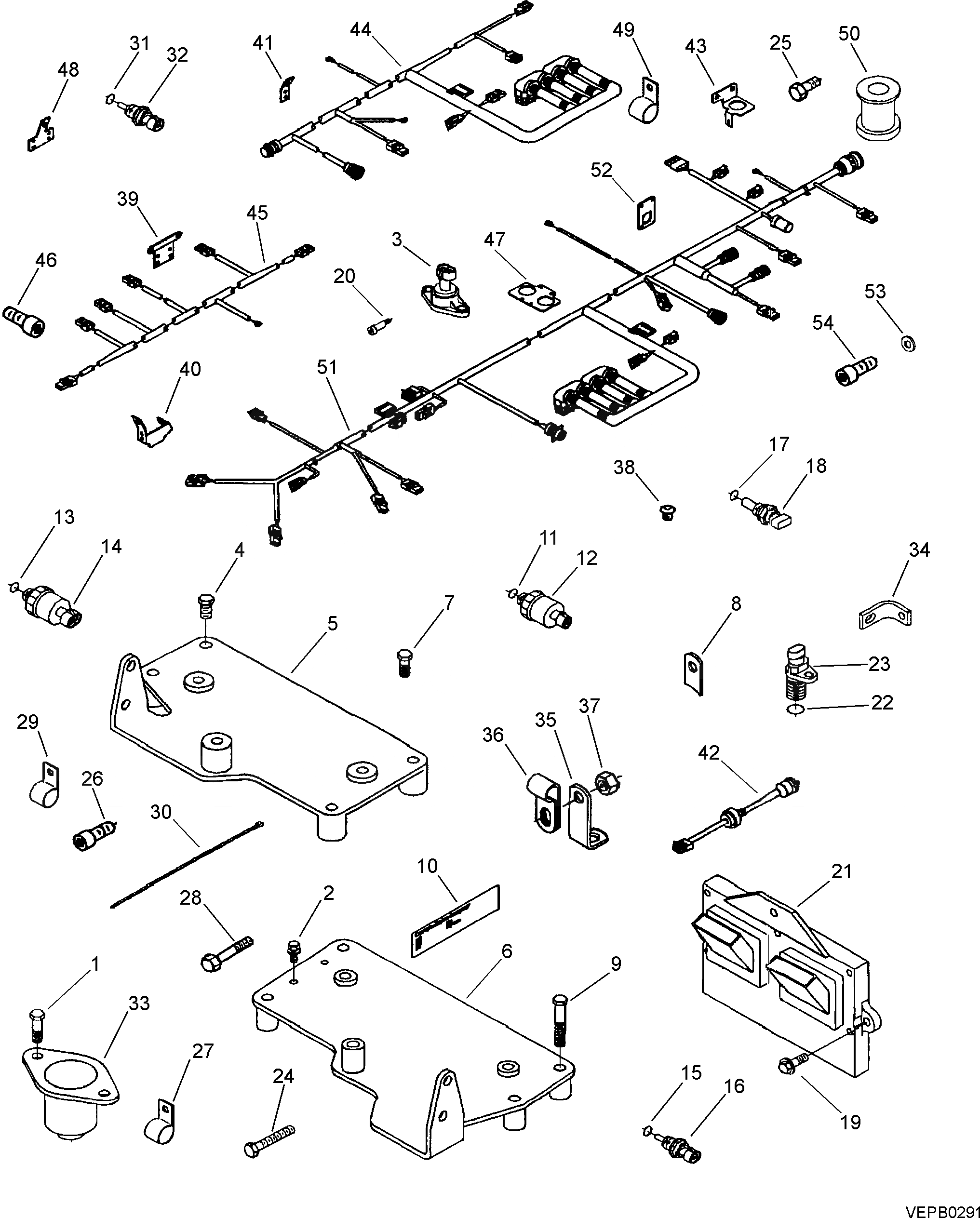 Схема запчастей Komatsu SAA12V140Z-E2-80 - УПРАВЛ-Е ДВИГАТЕЛЕМ MODULE ДВИГАТЕЛЬ