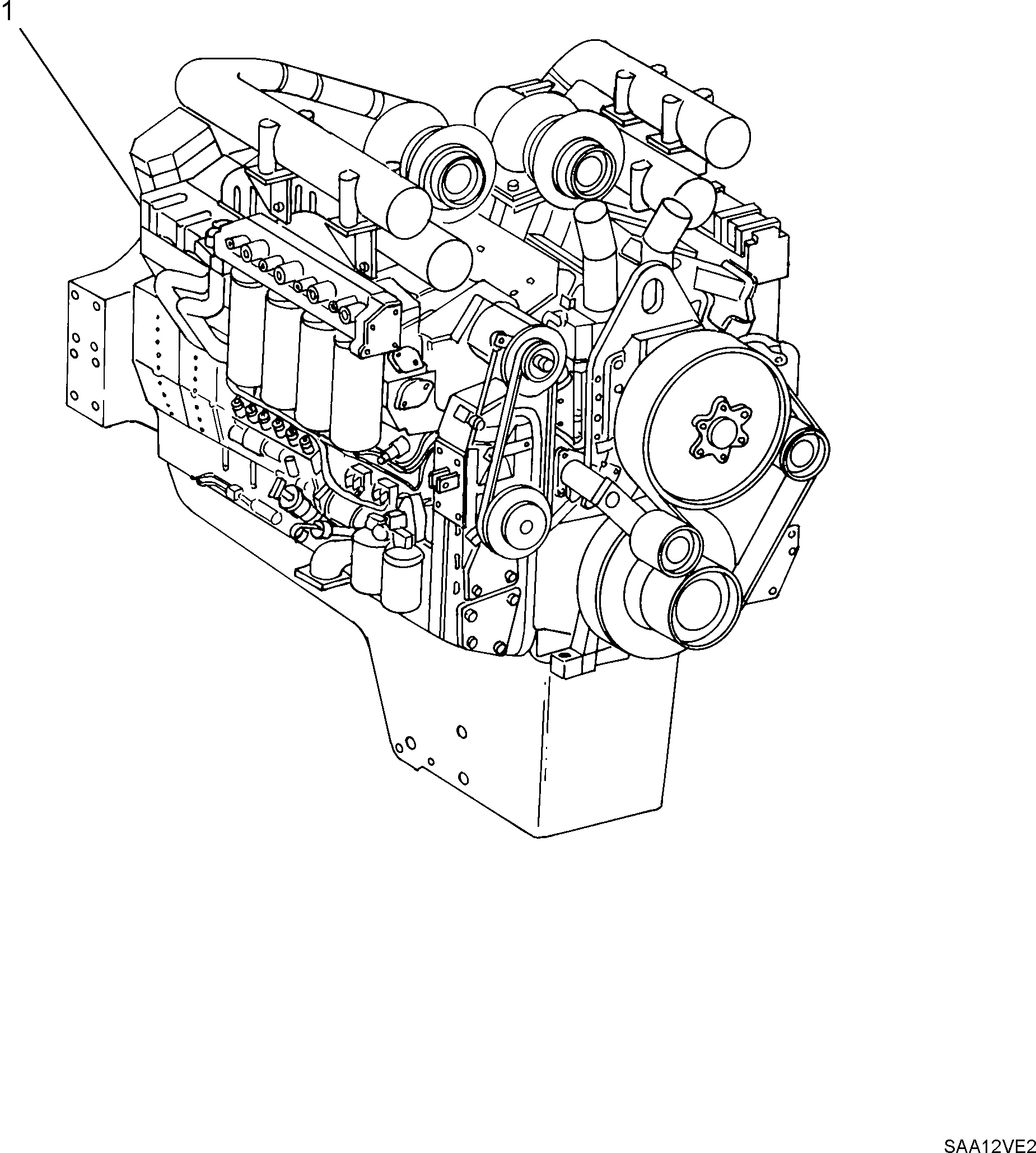 Схема запчастей Komatsu SAA12V140Z-E2-80 - ДВИГАТЕЛЬ COMPLETE И SERVICE ДВИГАТЕЛЬ