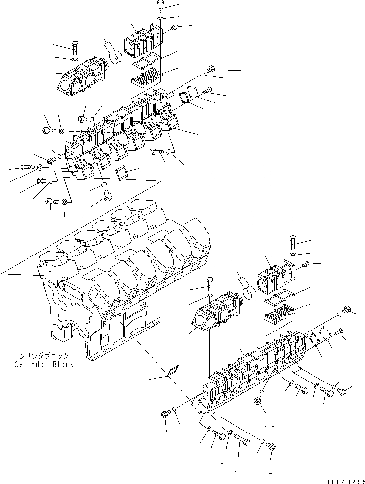 Схема запчастей Komatsu SAA12V140E-3A - ТРУБОПРОВОД ВПУСКА ВОЗДУХА ДВИГАТЕЛЬ