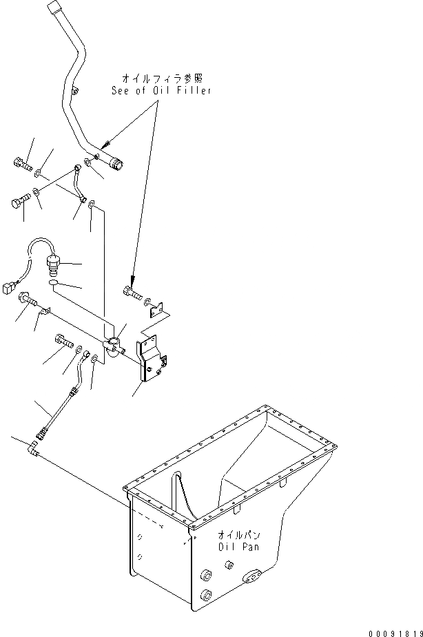 Схема запчастей Komatsu SAA12V140E-3A - ДАТЧИК УР-НЯ МАСЛА (CLD МЕСТН. СПЕЦ-Я.) (PRE-LUB СПЕЦ-Я.) (ДВИГАТЕЛЬ МАСЛ. ДАТЧИК)(№-) ДВИГАТЕЛЬ