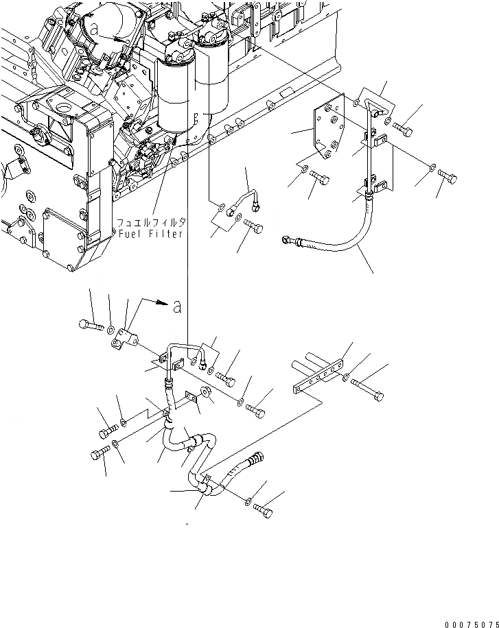 Схема запчастей Komatsu SAA12V140E-3A - ТОПЛИВОПРОВОД. (ЛЕВ. ГРУПП.) (EXTREMELY BAD ТОПЛИВН. И ПЛОХ. ТОПЛИВО ARRANGEMENT СПЕЦ-Я.) (ВОДН.+DUST)(№999-) ДВИГАТЕЛЬ