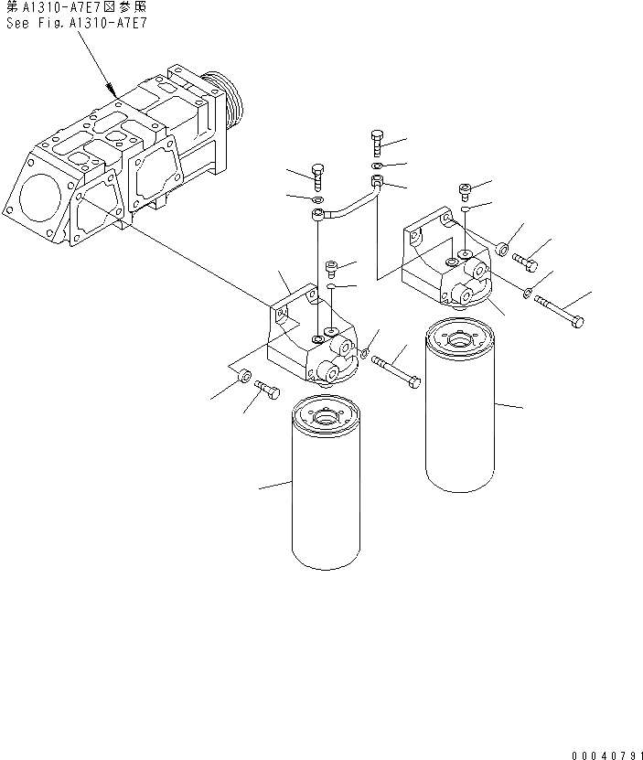 Схема запчастей Komatsu SAA12V140E-3A - ТОПЛИВН. ФИЛЬТР. ДВИГАТЕЛЬ