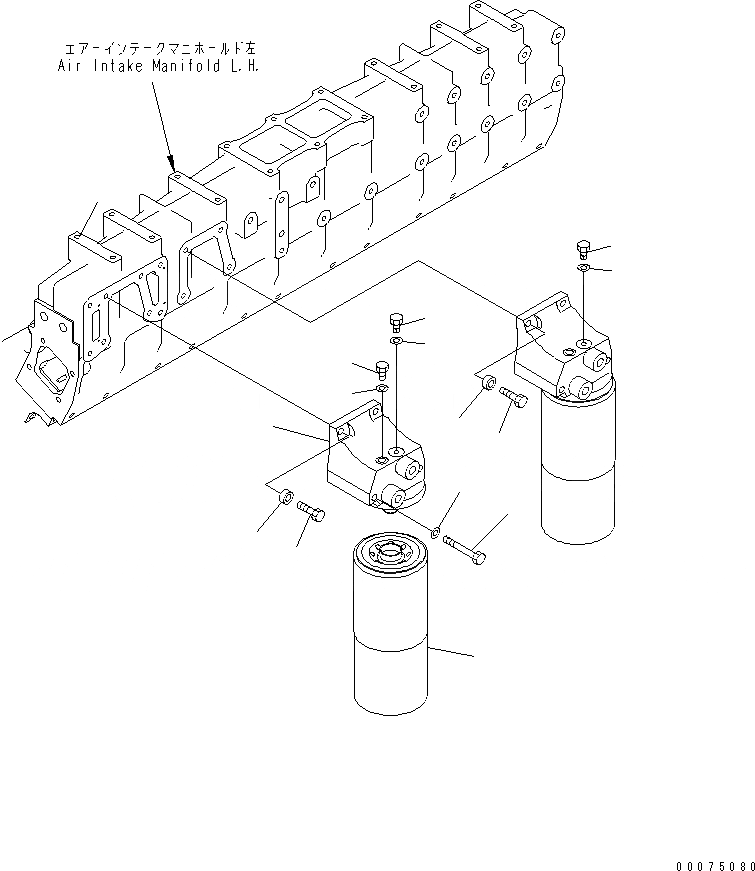 Схема запчастей Komatsu SAA12V140E-3A - ТОПЛИВН. ФИЛЬТР. (ЛЕВ. ГРУПП.) (EXTREMELY BAD ТОПЛИВН. И ПЛОХ. ТОПЛИВО ARRANGEMENT СПЕЦ-Я.) (ВОДН.+DUST)(№999-) ДВИГАТЕЛЬ