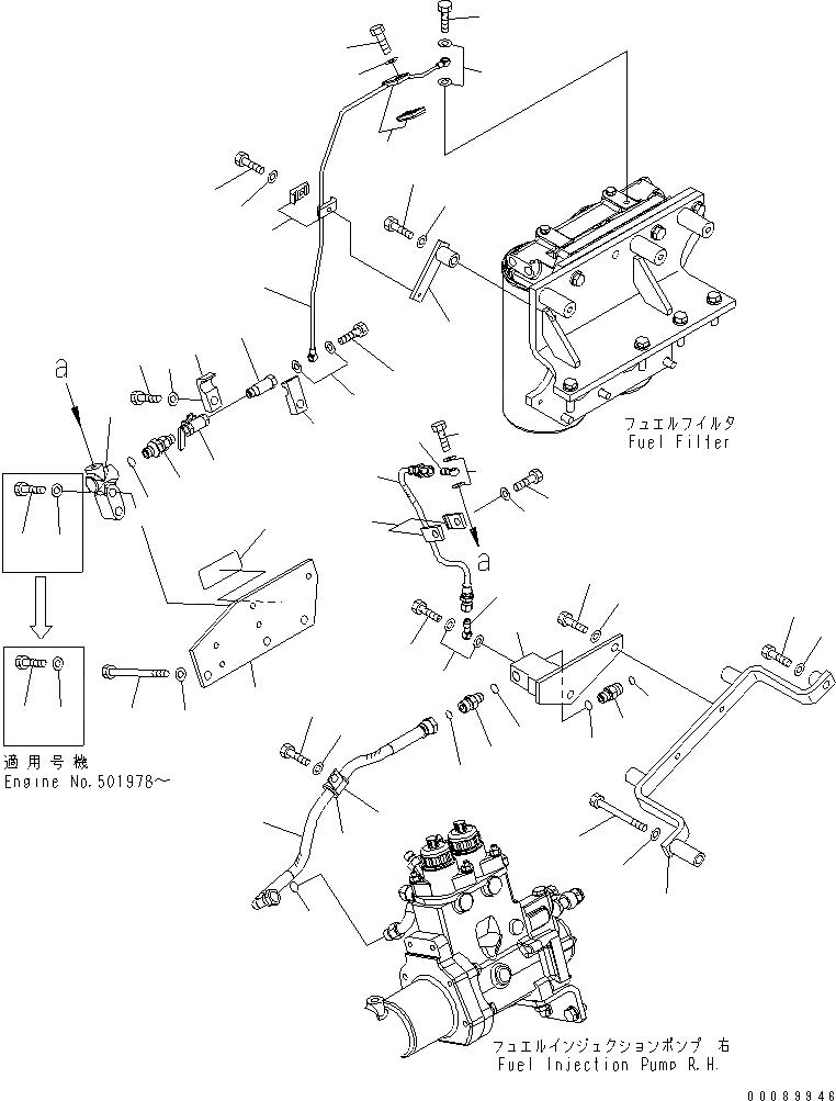Схема запчастей Komatsu SAA12V140E-3A - ТОПЛИВН. ВОЗДУШН. ВЕНТИЛЯЦИЯ (ПРАВ. ГРУПП.) (EXTREMELY BAD ТОПЛИВН. И ПЛОХ. ТОПЛИВО ARRANGEMENT СПЕЦ-Я.) (ВОДН.+DUST)(№999-) ДВИГАТЕЛЬ