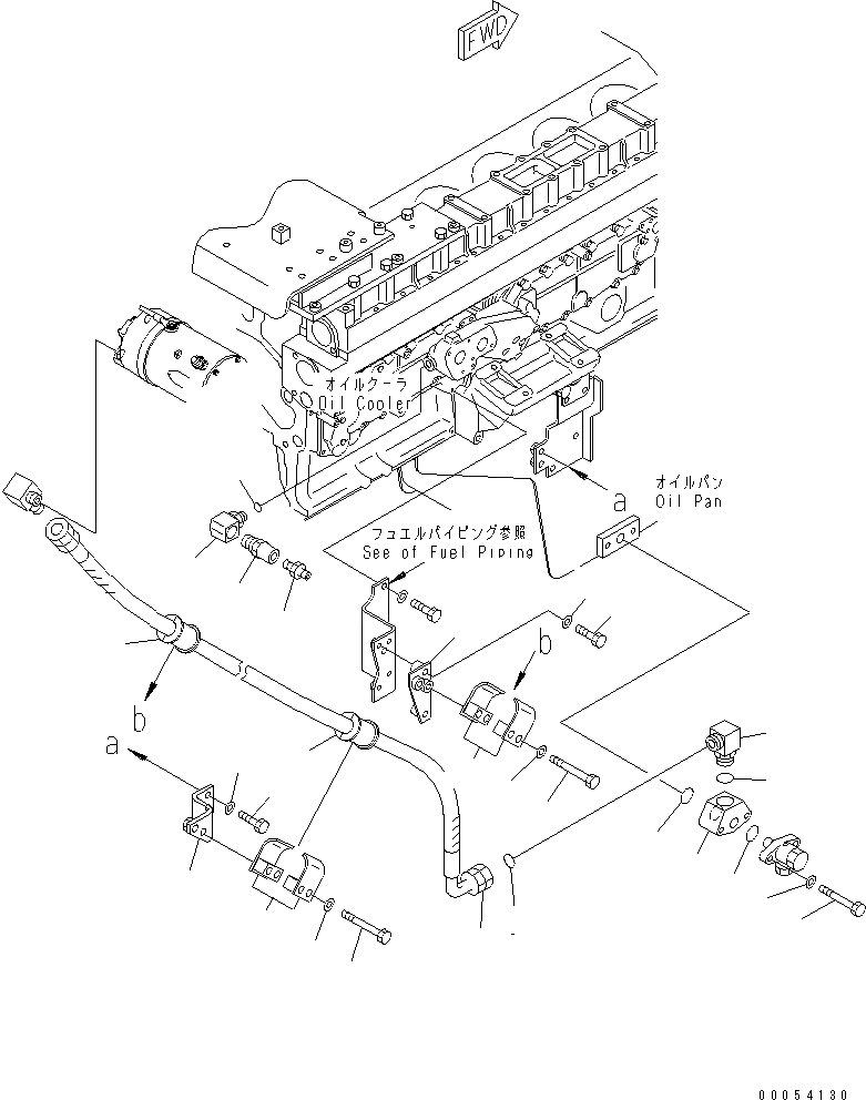 Схема запчастей Komatsu SAA12V140E-3A - PRE СМАЗЫВАЮЩ. ЛИНИЯ(№-) ДВИГАТЕЛЬ