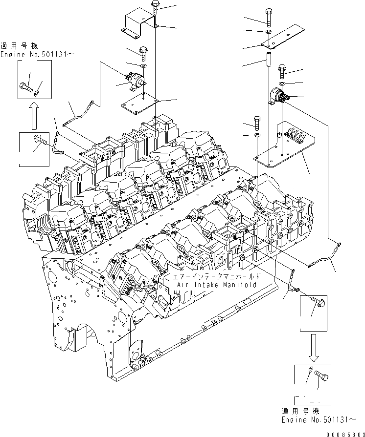 Схема запчастей Komatsu SAA12V140E-3B-02 - ПРЕДПУСК. ПОДОГРЕВ ПЕРЕКЛЮЧАТЕЛЬ (PRE-LUB СПЕЦ-Я.)(№8-) ДВИГАТЕЛЬ