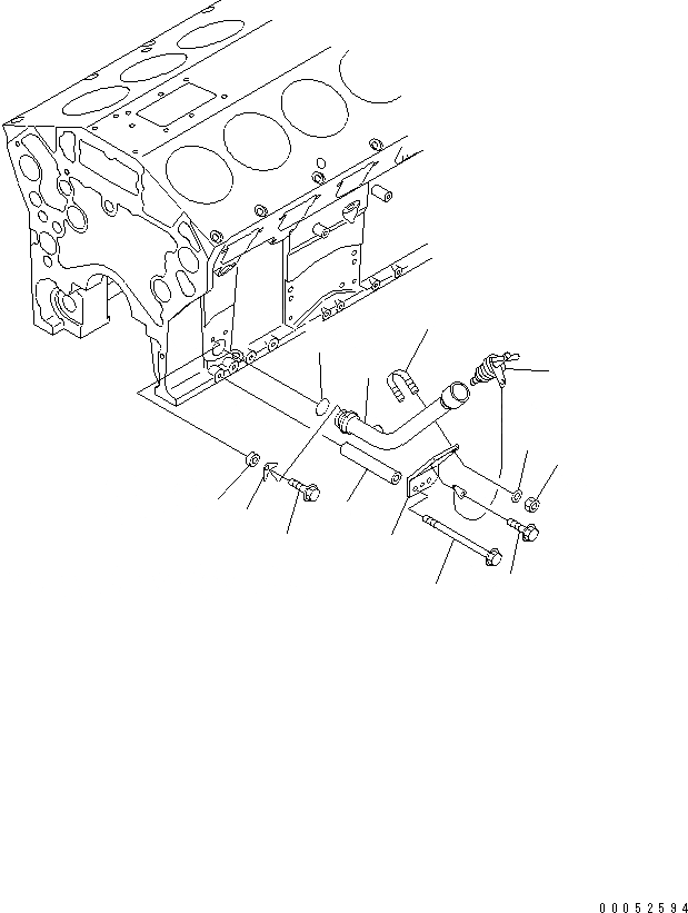 Схема запчастей Komatsu SAA12V140E-3B-02 - МАСЛОНАЛИВНОЙ ПАТРУБОК(№-) ДВИГАТЕЛЬ
