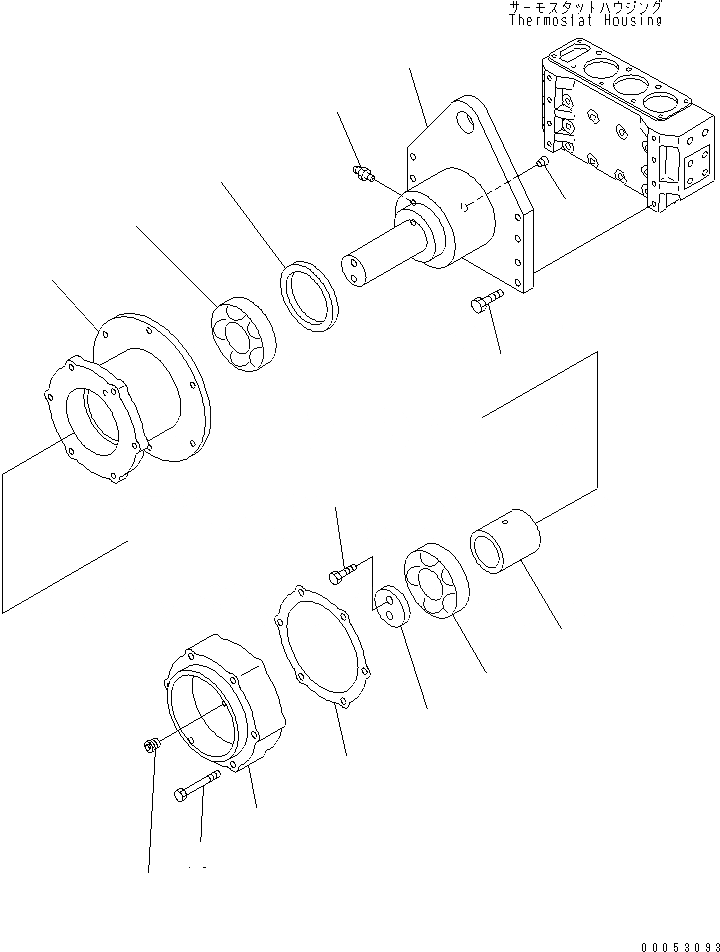 Схема запчастей Komatsu SAA12V140E-3B-02 - ПРИВОД ВЕНТИЛЯТОРА(№-) ДВИГАТЕЛЬ