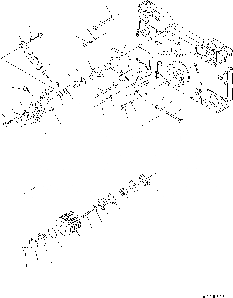 Схема запчастей Komatsu SAA12V140E-3B-02 - НАТЯЖНОЙ РОЛИК(№-) ДВИГАТЕЛЬ