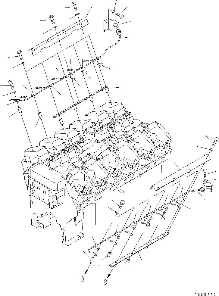 Схема запчастей Komatsu SAA12V140E-3B-02 - ЭЛЕКТР. ЭЛЕКТРОПРОВОДКА (/) (ВПРЫСК Э/ПРОВОДКА ГРУППА)(№-) ДВИГАТЕЛЬ