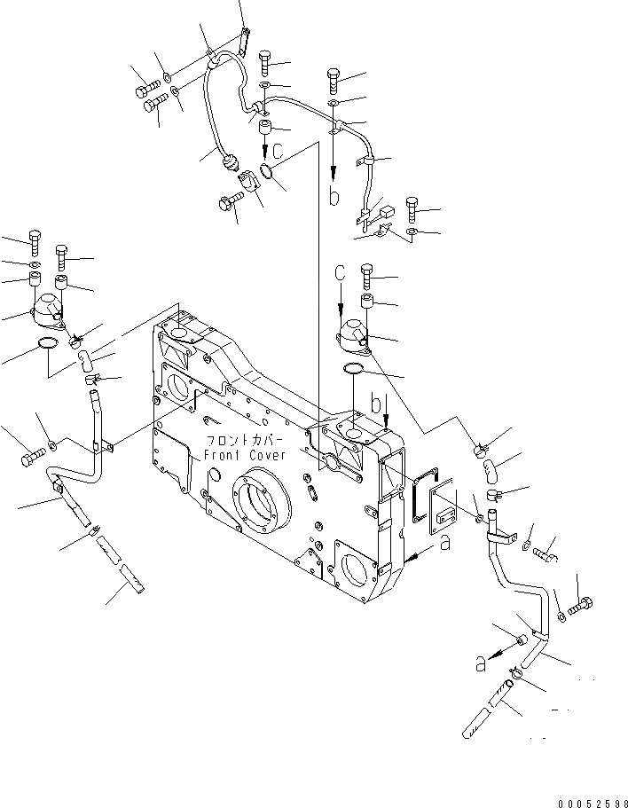 Схема запчастей Komatsu SAA12V140E-3C-02 - САПУН И ДАТЧИК ПРОРЫВА ГАЗОВ ЭЛЕКТРОПРОВОДКА(№-) ДВИГАТЕЛЬ