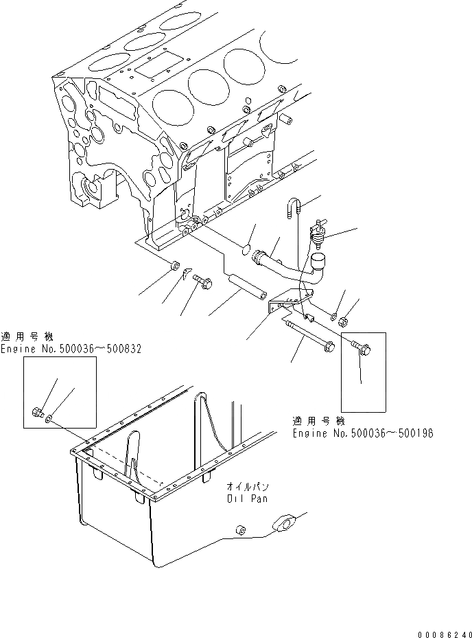 Схема запчастей Komatsu SAA12V140E-3C-02 - МАСЛОНАЛИВНОЙ ПАТРУБОК(№-) ДВИГАТЕЛЬ