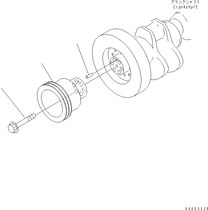 Схема запчастей Komatsu SAA12V140E-3C-02 - ШКИВ КОЛЕНВАЛА(№-) ДВИГАТЕЛЬ