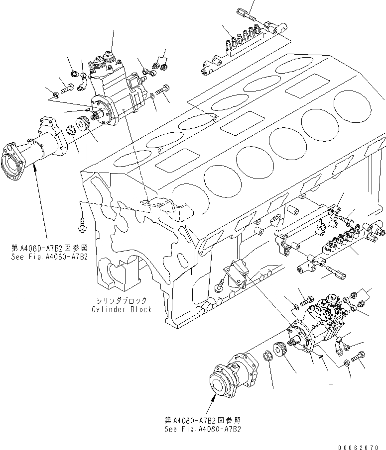 Схема запчастей Komatsu SAA12V140E-3C-02 - КРЕПЛЕНИЕ ТОПЛ. НАСОСА ДВИГАТЕЛЬ