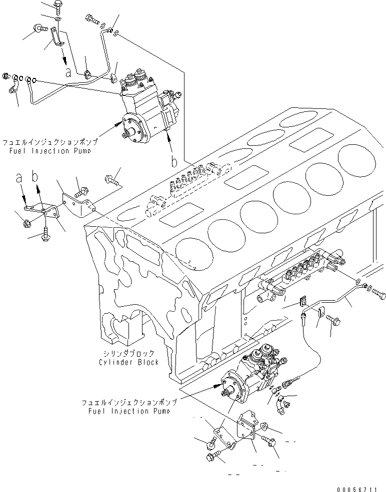 Схема запчастей Komatsu SAA12V140E-3C-02 - ТОПЛ. НАСОС КОРПУС ДВИГАТЕЛЬ