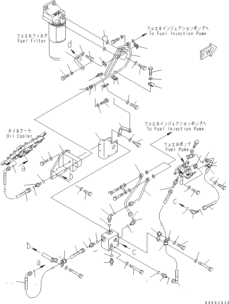 Схема запчастей Komatsu SAA12V140E-3C-02 - ТОПЛИВОПРОВОД. (ПРАВ. ГРУПП.) (МОРОЗОУСТОЙЧИВ. СПЕЦИФИКАЦИЯ.)(№9-) ДВИГАТЕЛЬ