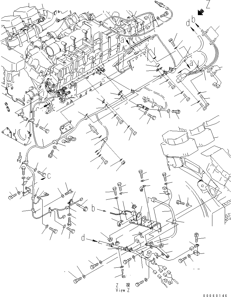 Схема запчастей Komatsu SAA12V140E-3C-02 - ЭЛЕКТР. ЭЛЕКТРОПРОВОДКА (/) (ОСНОВН. Э/ПРОВОДКА ГРУППА) (ЛЕВ. ГРУПП.) (ПЛОХ. ТОПЛИВО ARRANGEMENT СПЕЦ-Я.)(№8-) ДВИГАТЕЛЬ