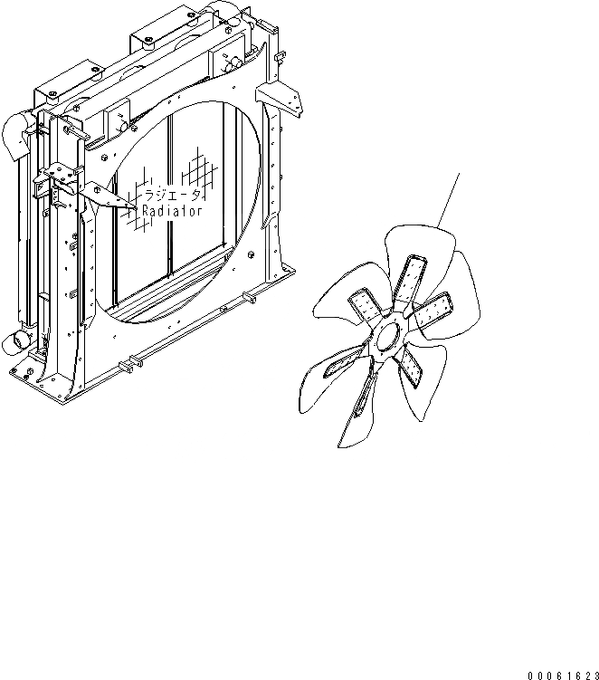 Схема запчастей Komatsu SAA12V140E-3C-02 - ВЕНТИЛЯТОР ОХЛАЖДЕНИЯ (МОТОР ПРИВОД)(№-) ДВИГАТЕЛЬ