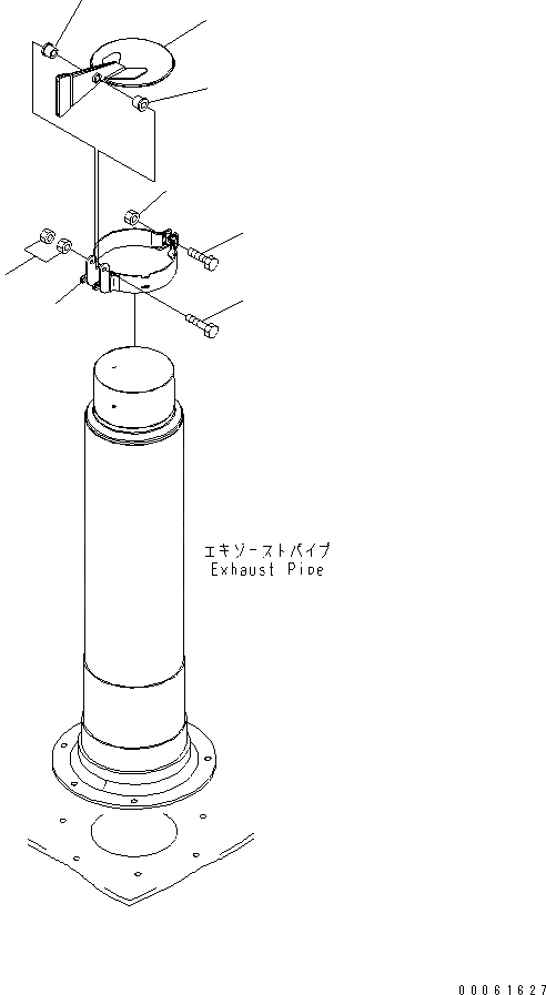 Схема запчастей Komatsu SAA12V140E-3C-02 - RAIN КРЫШКА (ДЛЯ ВЫХЛОПНАЯ ТРУБА)(№-) ДВИГАТЕЛЬ