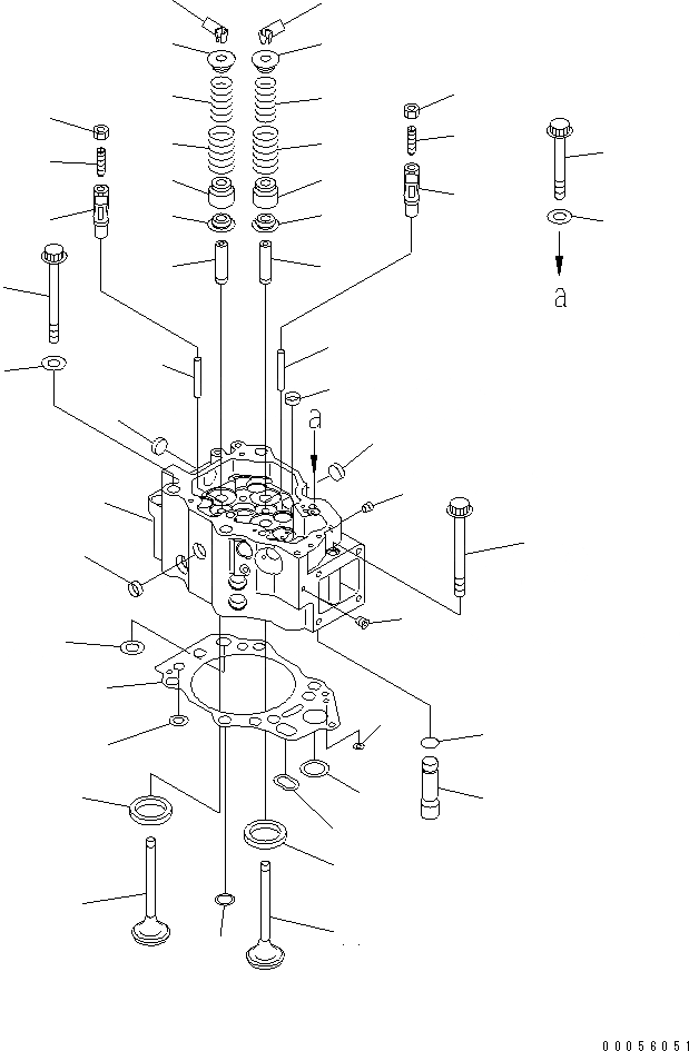 Схема запчастей Komatsu SAA12V140E-3E-02 - ГОЛОВКА ЦИЛИНДРОВ(№7-) ДВИГАТЕЛЬ