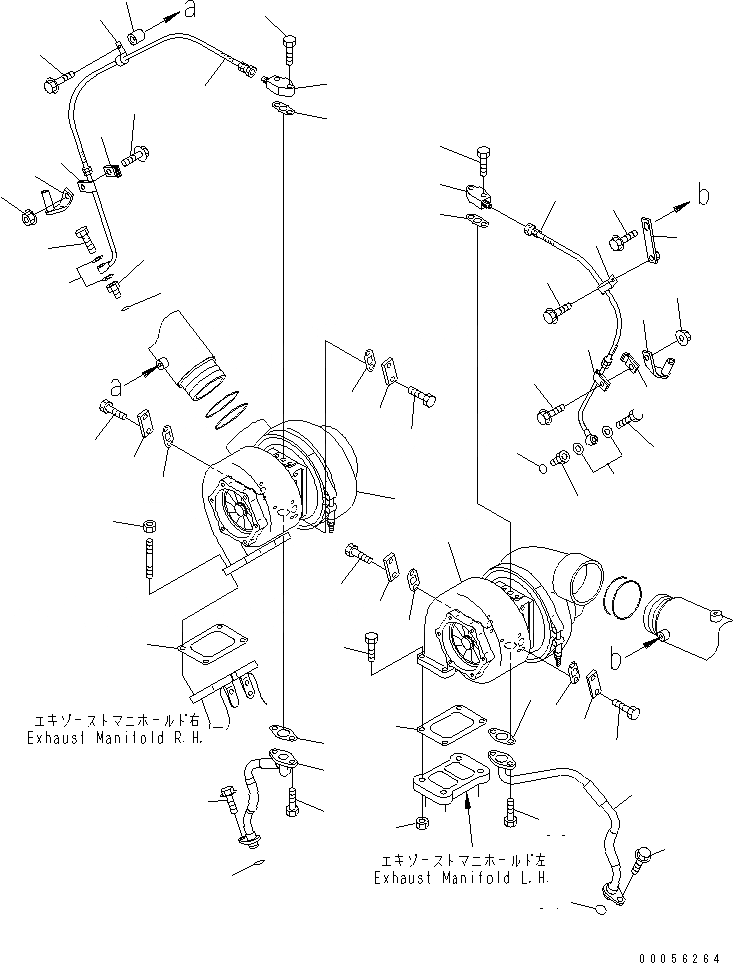 Схема запчастей Komatsu SAA12V140E-3E-02 - ТУРБОНАГНЕТАТЕЛЬ И СИСТЕМА СМАЗКИ МАСЛОПРОВОДЯЩАЯ ЛИНИЯ(№7-) ДВИГАТЕЛЬ