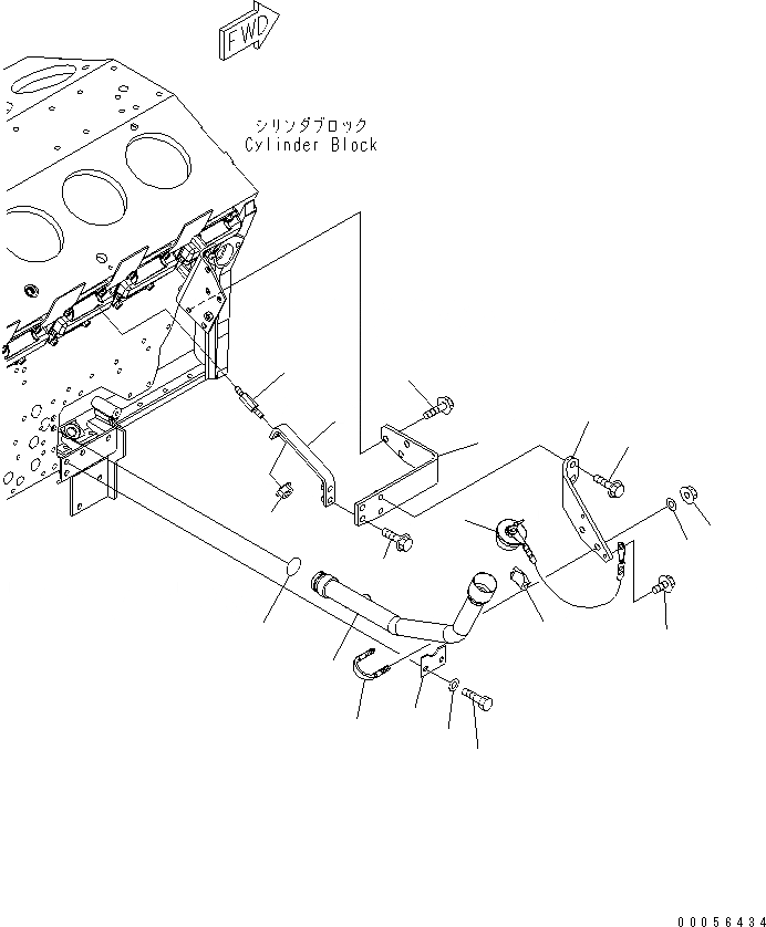 Схема запчастей Komatsu SAA12V140E-3E-02 - МАСЛОНАЛИВНОЙ ПАТРУБОК(№7-) ДВИГАТЕЛЬ