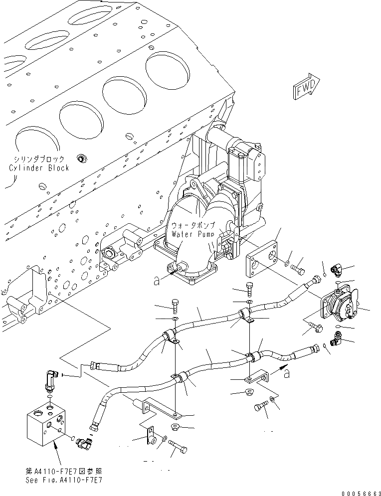 Схема запчастей Komatsu SAA12V140E-3E-02 - ТОПЛИВН. PОБОД КОЛЕСАING НАСОС (ПРАВ. ГРУПП.)(№7-) ДВИГАТЕЛЬ