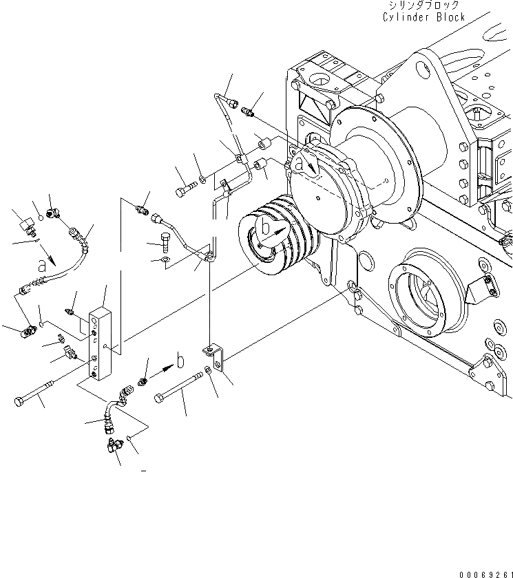 Схема запчастей Komatsu SAA12V140E-3E-02 - НАТЯЖНОЙ РОЛИК СМАЗ. ТРУБЫ (УДАЛЕНН. СИСТ. СМАЗКИ ТИП)(№7-) ДВИГАТЕЛЬ