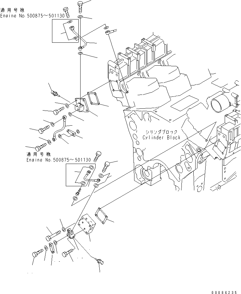 Схема запчастей Komatsu SAA12V140E-3D-02 - ВОЗВРАТ ТОПЛИВА (НАКАЧИВАНИЕ ШИН КОМПЛЕКТ)(№87-) ДВИГАТЕЛЬ